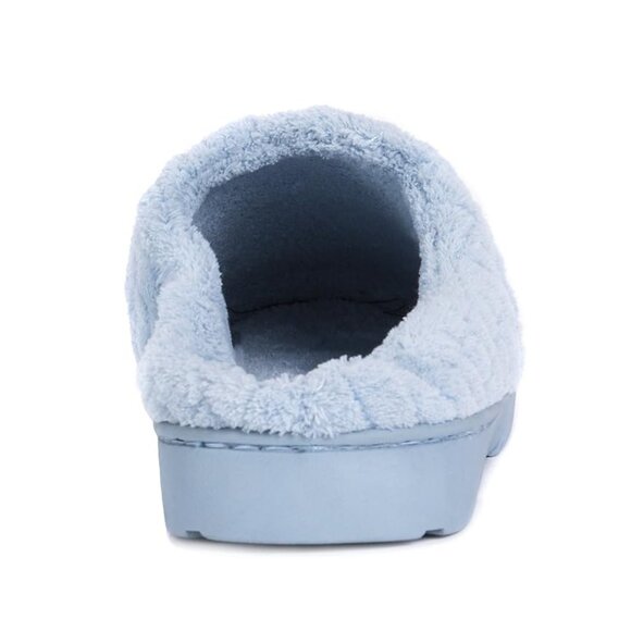 No Box MukLuk Women Micro Chenille Trimmed Clog Slippers Blue S (5-6) $40 1C437 - Picture 2 of 4